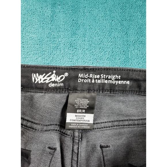 Mossimo Jeans Size 6 Womens Black Stretch Pants Dark Wash Mid Rise Straight - Picture 3 of 11